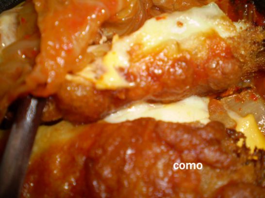 김치찌개와 돈까스 이미지